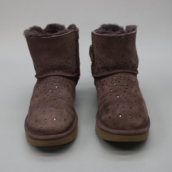UGG Australia Ladies 5 Port Wine Classic Mini Stargirl Bow Ankle Boots - 1098475 - Picture 5 of 12